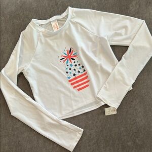CAT & JACK Long sleeve Girls Rashguard XXL (18) NWT